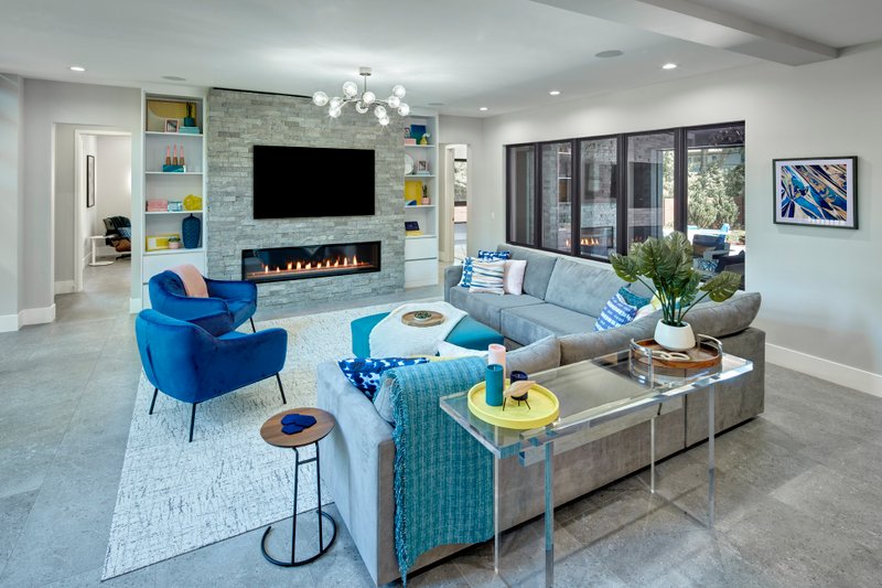 House Plan Design - Interior - Family Room for Contemporary House Plan #928-380 - 4 bed, 5.5 bath