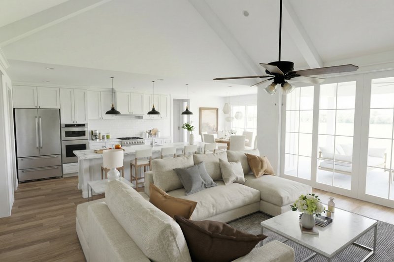 House Blueprint - Interior - Family Room 1 for Farmhouse House Plan #923-469 - 3 bed, 3 bath