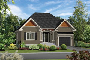 Country Exterior - Front Elevation Plan #25-4305