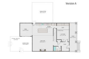 Floor Plan - Main Floor for Craftsman House Plan #461-65 - 4 bed, 3 bath