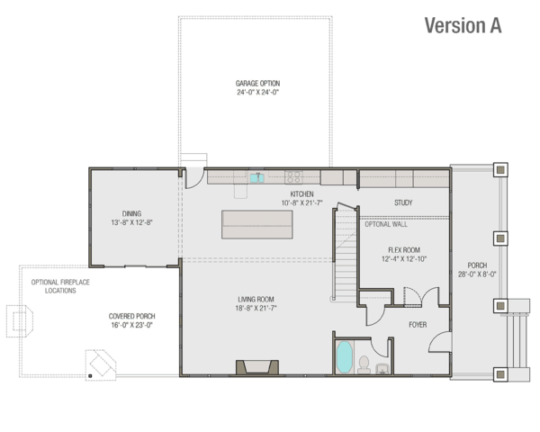 Craftsman Floor Plan - Main Floor Plan #461-65