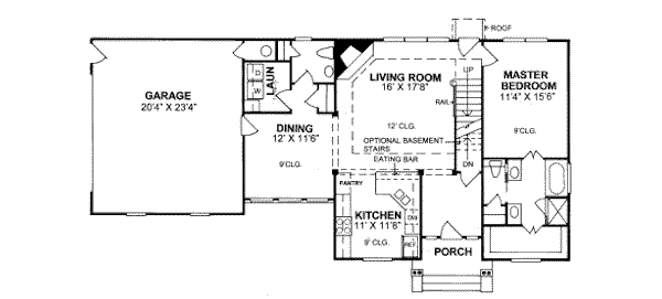 House Plan Design - European Floor Plan - Main Floor Plan #20-317