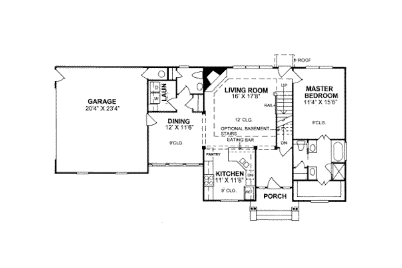Dream House Plan - Floor Plan - Main Floor for European House Plan #20-317 - 3 bed, 2.5 bath