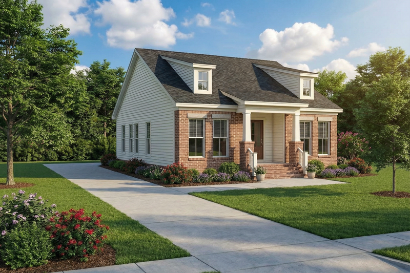 Dream House Plan - Southern Exterior - Front Elevation Plan #17-439