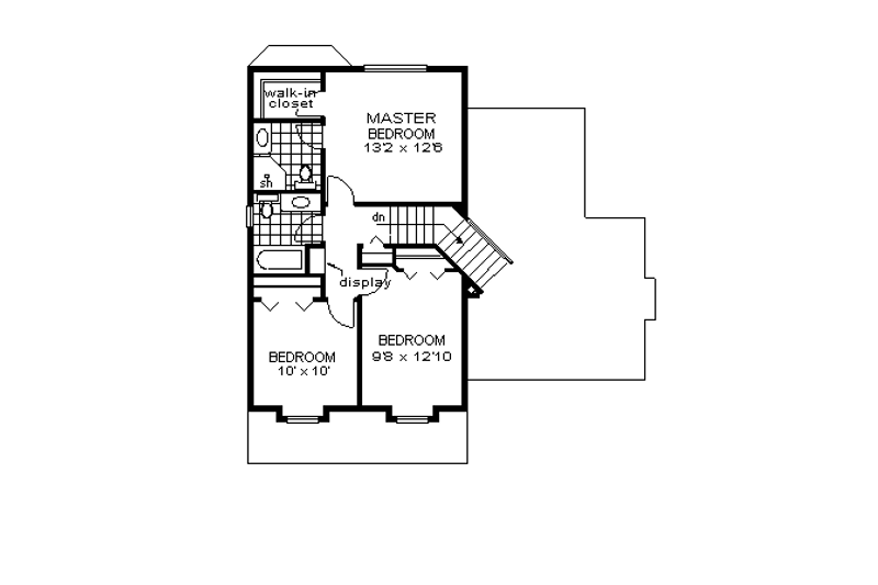 House Plan Design - Floor Plan - Upper Floor for Traditional House Plan #18-271 - 3 bed, 2.5 bath