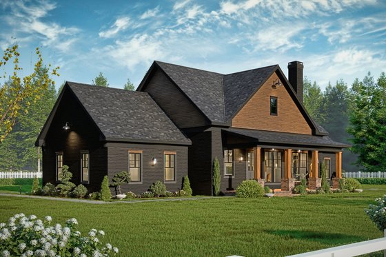 Exterior - Front Elevation 7 for Farmhouse House Plan #54-683 - 3 bed, 2.5 bath