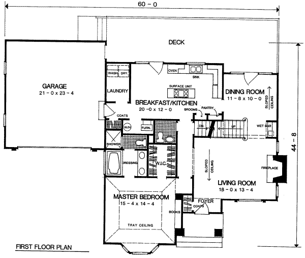 Traditional Floor Plan - Main Floor Plan #322-128
