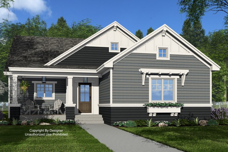 House Blueprint - Craftsman Exterior - Front Elevation Plan #51-1388