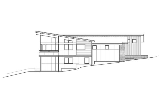 Exterior - Other Elevation for Contemporary House Plan #124-1111 - 4 bed, 4.5 bath