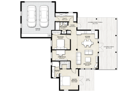 Floor Plan - Other Floor for Cabin House Plan #924-14 - 2 bed, 2 bath