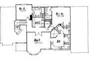 European Style House Plan - 4 Beds 3 Baths 2590 Sq/Ft Plan #308-102 
