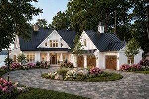 House Blueprint - Exterior - Front Elevation for Farmhouse House Plan #928-415 - 5 bed, 4 bath