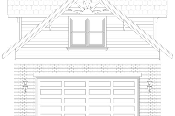 Exterior - Front Elevation 3 for Craftsman House Plan #932-1139, 1.5 bath