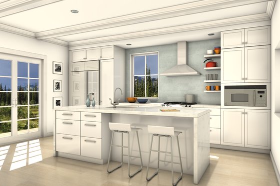 Interior - Kitchen for Colonial House Plan #497-49 - 3 bed, 2.5 bath
