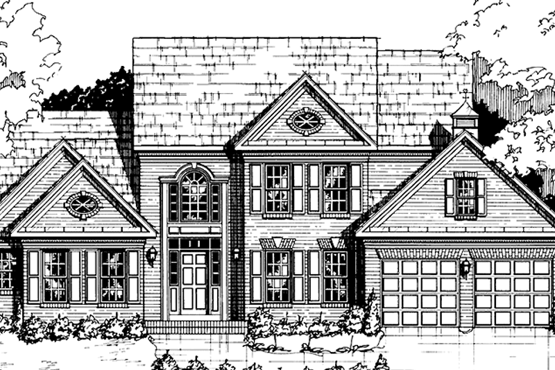 Architectural House Design - European Exterior - Front Elevation Plan #953-69