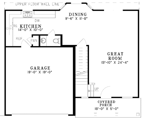 House Plan Design - Colonial Floor Plan - Main Floor Plan #17-3088