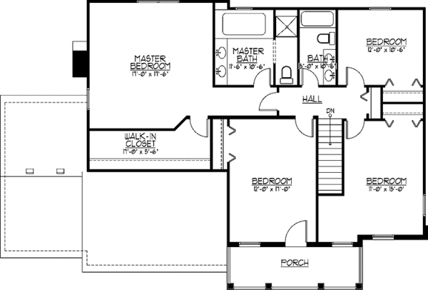 Dream House Plan - Country Floor Plan - Upper Floor Plan #978-27