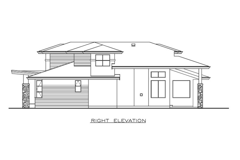 Home Plan - Exterior - Other Elevation 1 for Modern House Plan #1100-49 - 3 bed, 3.5 bath