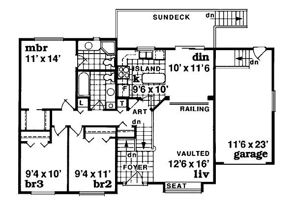 Traditional Floor Plan - Main Floor Plan #47-309