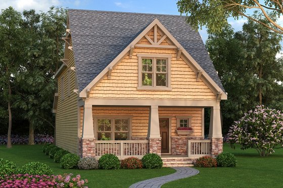Exterior - Front Elevation for Bungalow House Plan #419-297 - 4 bed, 3 bath