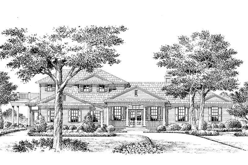 Home Plan - Exterior - Front Elevation 3 for Mediterranean House Plan #999-115 - 4 bed, 4.5 bath