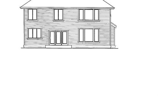 Exterior - Rear Elevation for Craftsman House Plan #132-328 - 3 bed, 2.5 bath