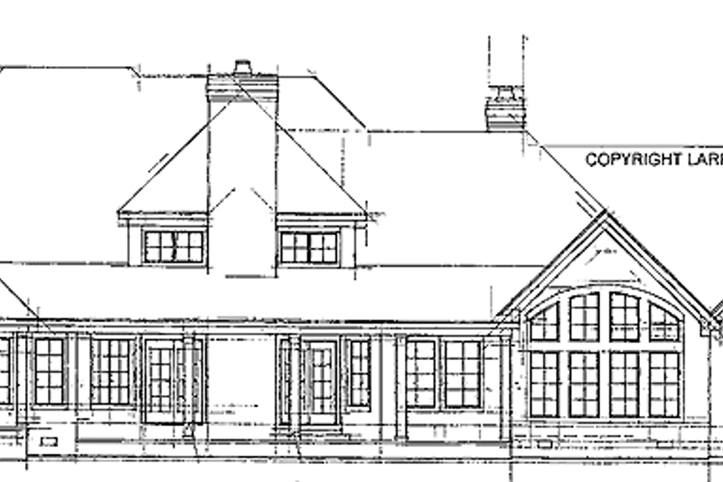 Home Plan - Exterior - Rear Elevation for Country House Plan #952-274 - 5 bed, 3 bath