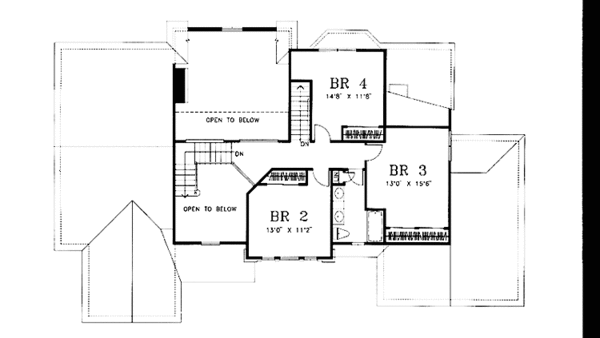 House Plan Design - Country Floor Plan - Upper Floor Plan #1029-10
