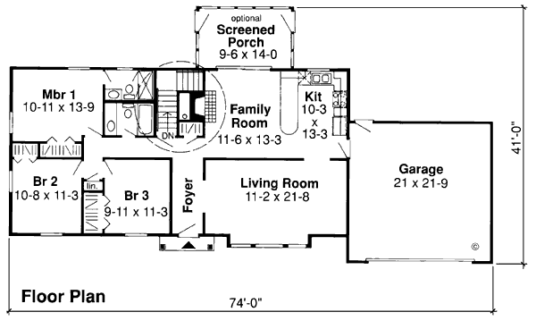 Ranch Floor Plan - Main Floor Plan #312-848