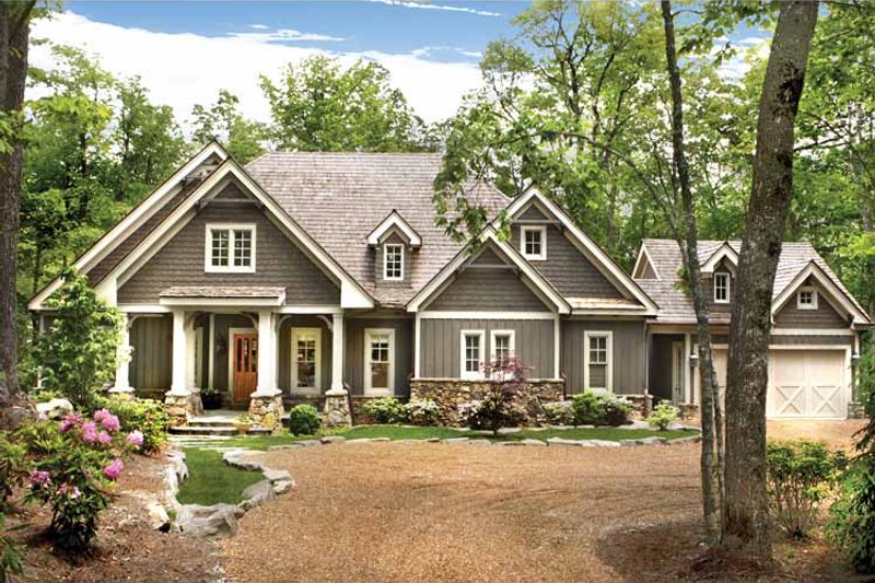 House Blueprint - Exterior - Front Elevation 3 for Ranch House Plan #54-365 - 4 bed, 4 bath