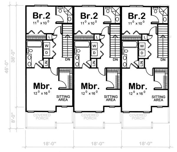 House Blueprint - Craftsman Floor Plan - Upper Floor Plan #20-411