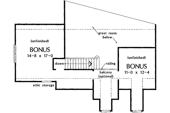 Floor Plan - Other Floor for Country House Plan #929-235 - 3 bed, 2 bath