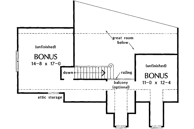 Home Plan - Floor Plan - Other Floor for Country House Plan #929-235 - 3 bed, 2 bath
