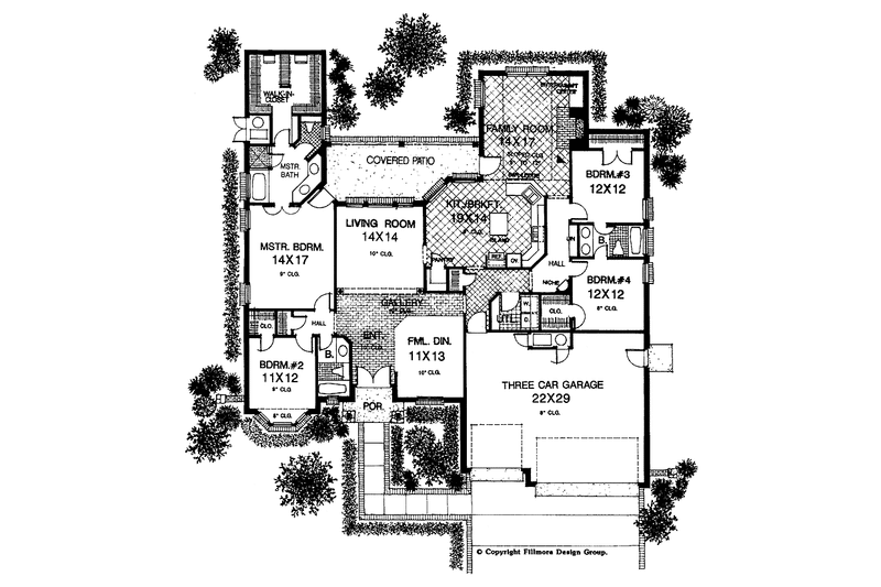 Dream House Plan - Floor Plan - Main Floor for European House Plan #310-1158 - 4 bed, 3 bath