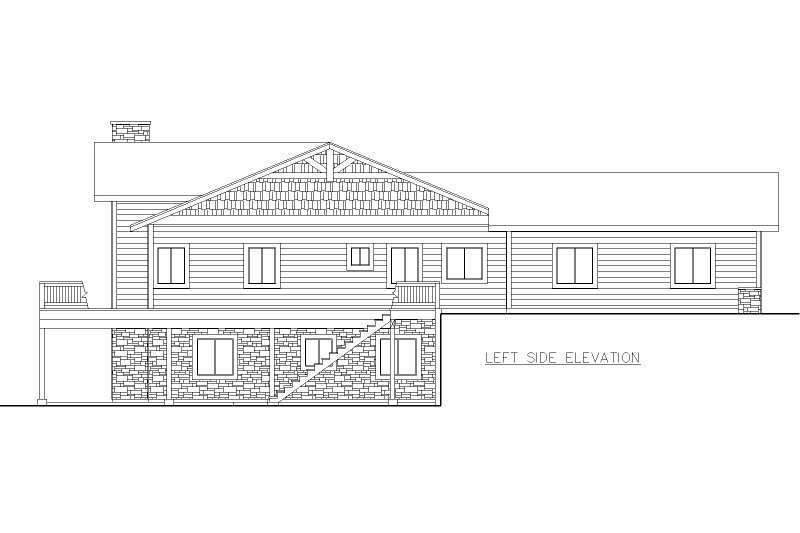 House Design - Exterior - Other Elevation for Craftsman House Plan #117-1054 - 3 bed, 2.5 bath