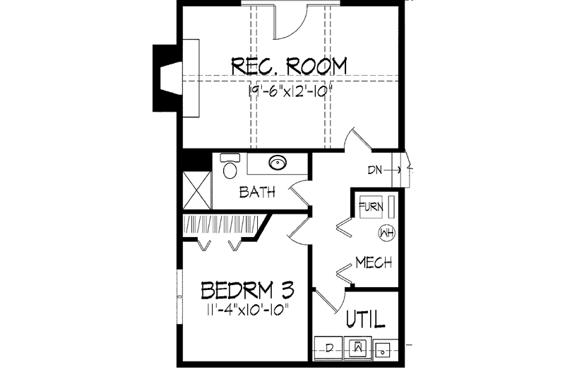 Home Plan - Floor Plan - Upper Floor for Contemporary House Plan #51-882 - 3 bed, 3 bath