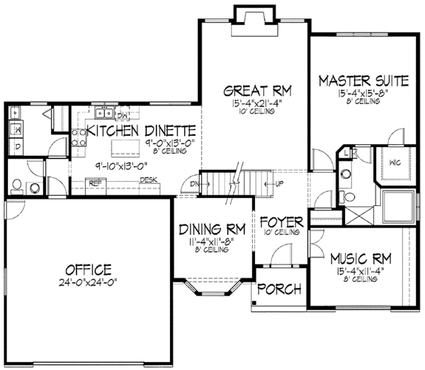 Home Plan - Colonial Floor Plan - Main Floor Plan #51-730