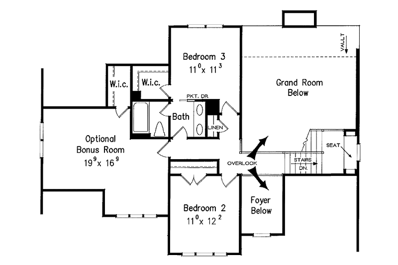 Home Plan - Floor Plan - Upper Floor for European House Plan #927-597 - 4 bed, 3 bath