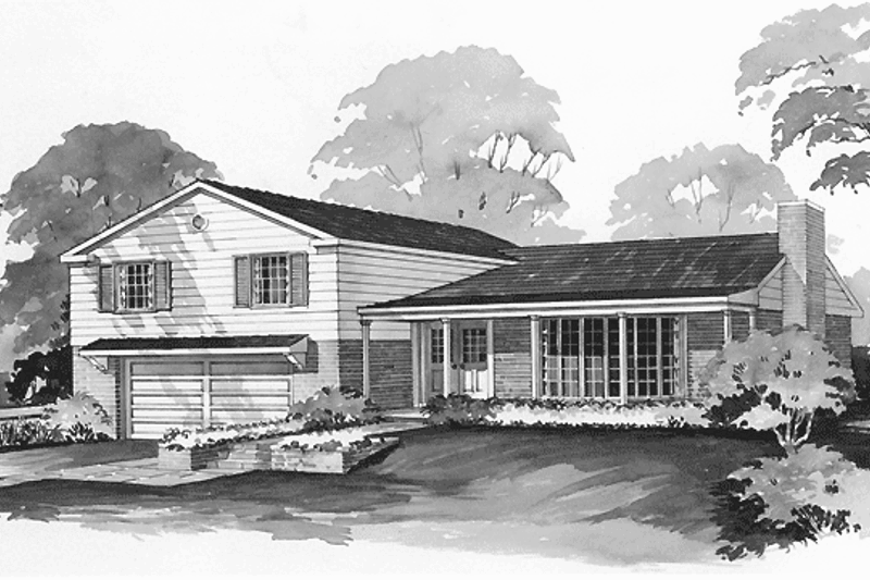 House Blueprint - Contemporary Exterior - Front Elevation Plan #72-563