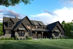Exterior - Front Elevation 3 for Farmhouse House Plan #1088-1 - 5 bed, 5.5 bath