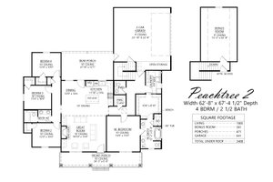 Floor Plan - Main Floor for Farmhouse House Plan #1074-73 - 4 bed, 2.5 bath