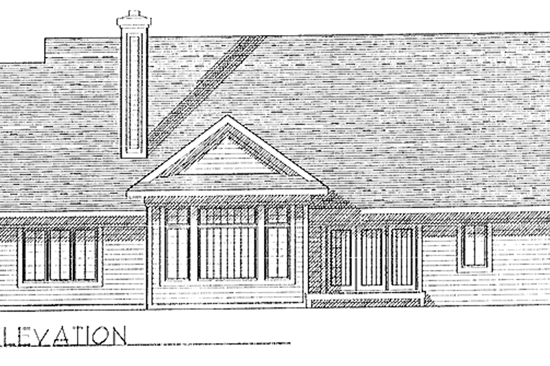 Architectural House Design - Exterior - Rear Elevation for Ranch House Plan #70-1310 - 3 bed, 2.5 bath