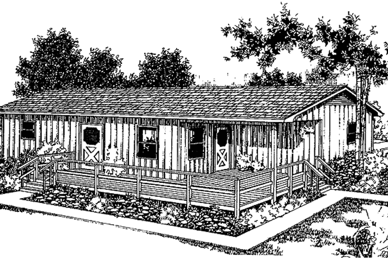 House Blueprint - Country Exterior - Front Elevation Plan #60-828
