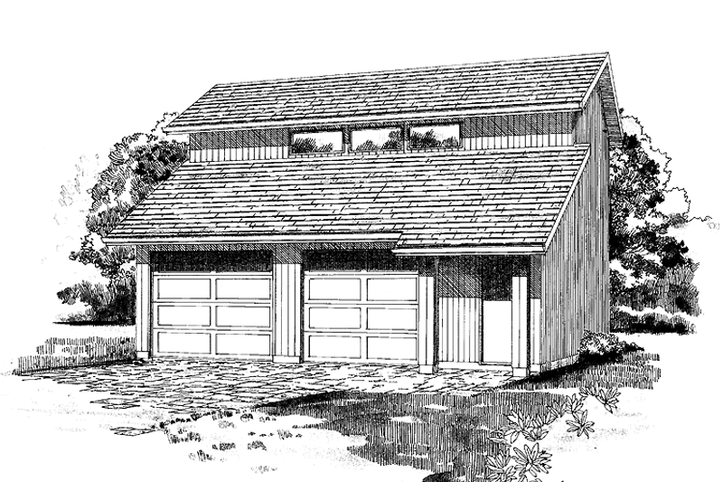House Blueprint - Exterior - Front Elevation Plan #47-1077