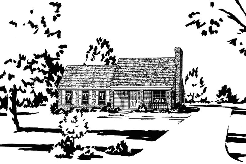House Plan Design - Ranch Exterior - Front Elevation Plan #36-551