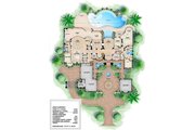 Mediterranean Style House Plan - 6 Beds 8.5 Baths 10178 Sq/Ft Plan #27-279 