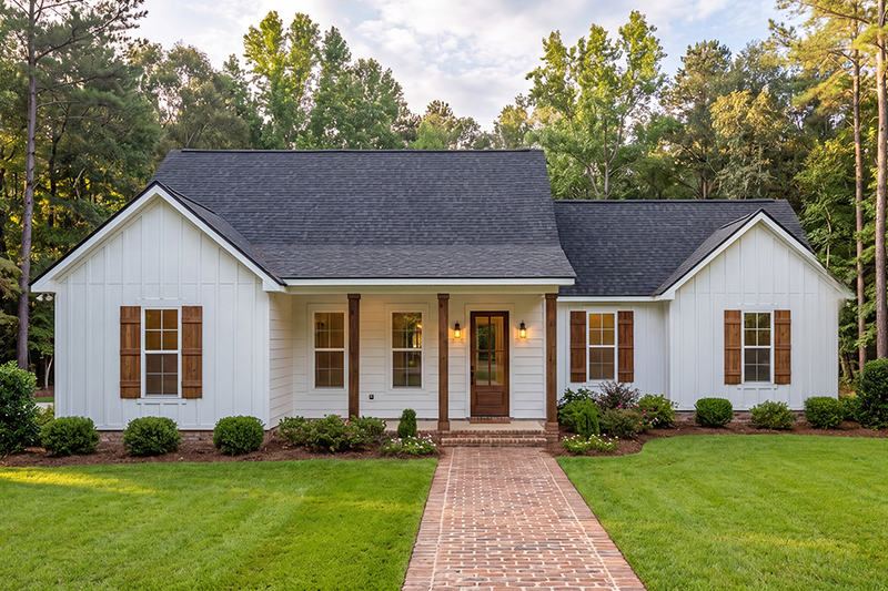 Home Plan - Exterior - Front Elevation 2 for Farmhouse House Plan #406-9667 - 3 bed, 2 bath
