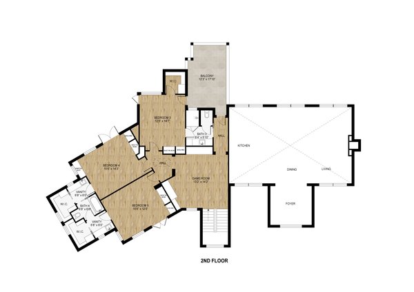 Architectural House Design - Modern Floor Plan - Upper Floor Plan #1110-39