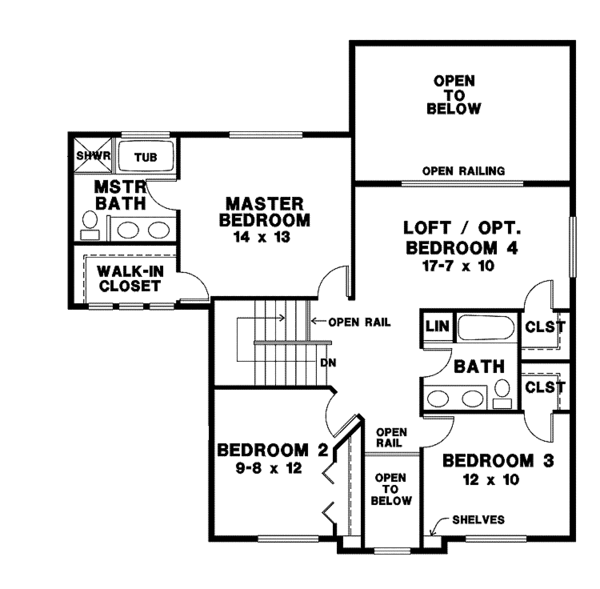 Architectural House Design - Country Floor Plan - Upper Floor Plan #966-37