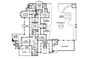 Mediterranean Style House Plan - 5 Beds 6 Baths 6302 Sq/Ft Plan #1058-25 